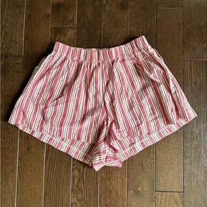 Brandy Melville red pinstripe lightweight cotton short